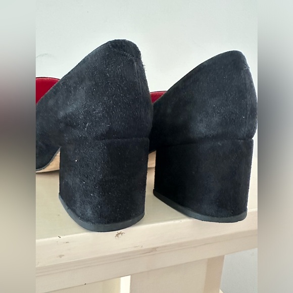 Dorateymur Black Suede Turbojet Loafer Block Heels. - Picture 10 of 12